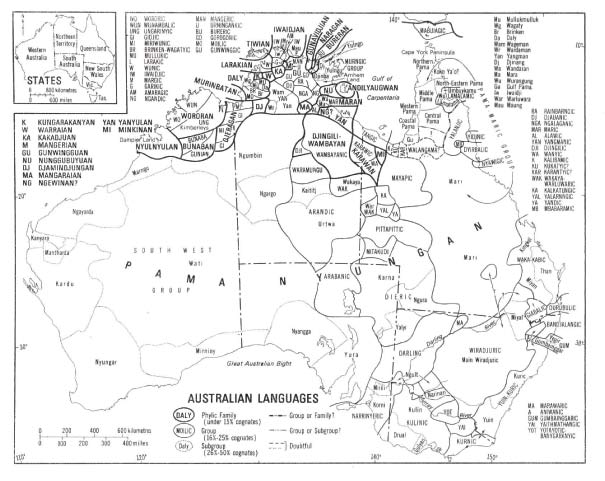 Australia language map